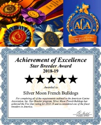 Silver Moon French Bulldogs certs